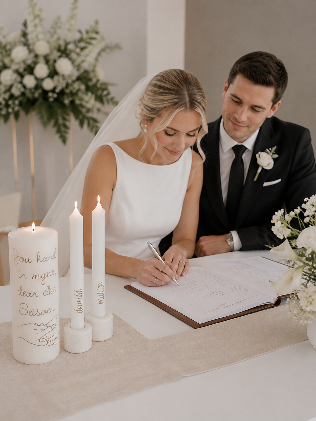 Jou Hand in Myne | Personalised Unity Candle Set