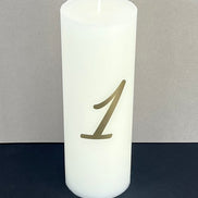 Wedding Table Number Candle