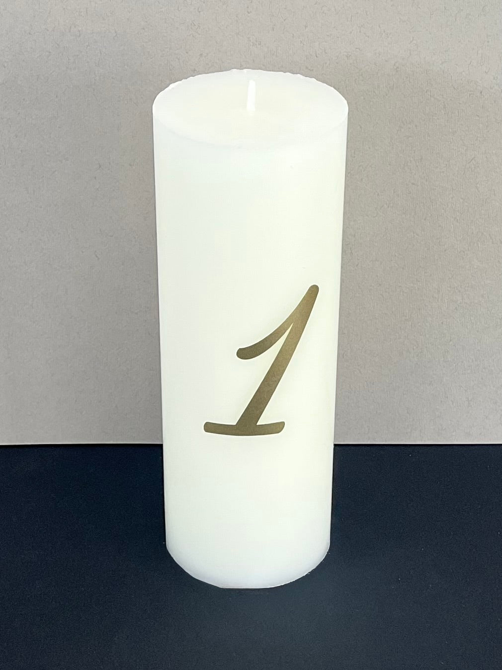 Wedding Table Number Candle