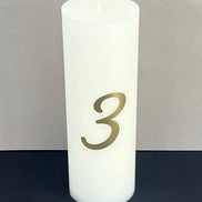 Wedding Table Number Candle