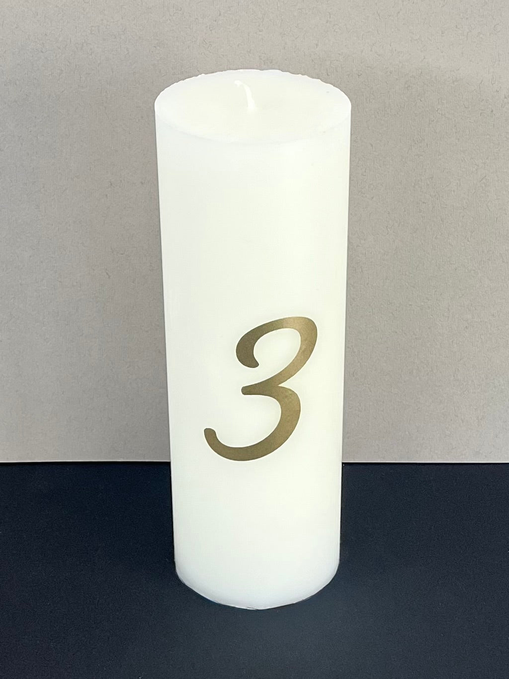 Wedding Table Number Candle