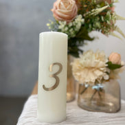 Wedding Table Number Candle
