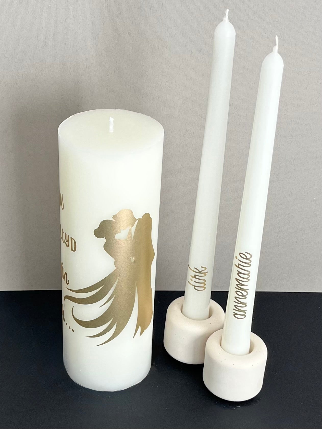 Ons Vir Altyd Begin Hier | Personalised Unity Candle Set