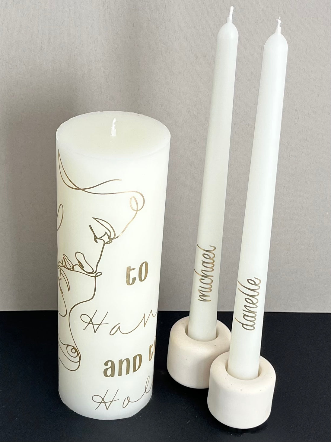 To Have and To Hold | Personalised Unity Candle Set