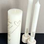 To Love and Cherish | Personalised Unity Candle Set