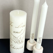 To Love and Cherish | Personalised Unity Candle Set