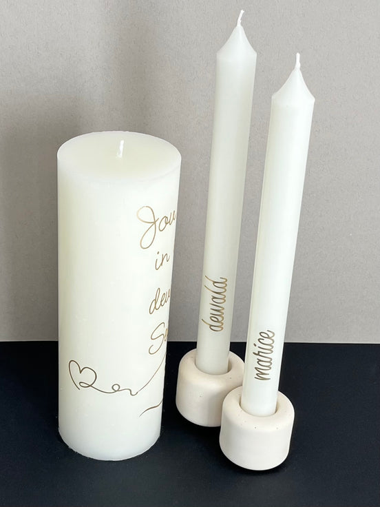 Jou Hand in Myne | Personalised Unity Candle Set